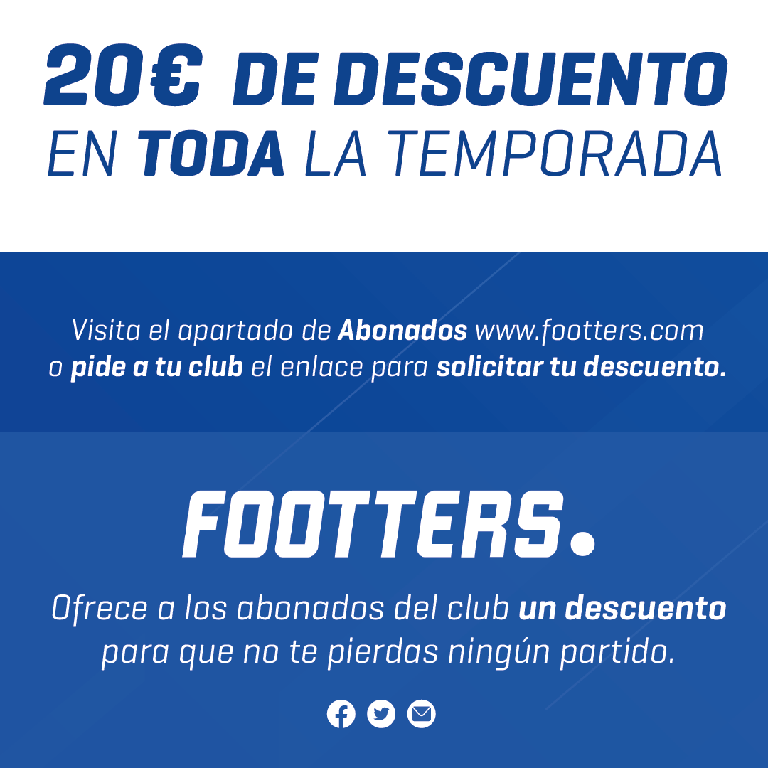 ¡20 euros de descuento en Foottters por ser abonado celeste!